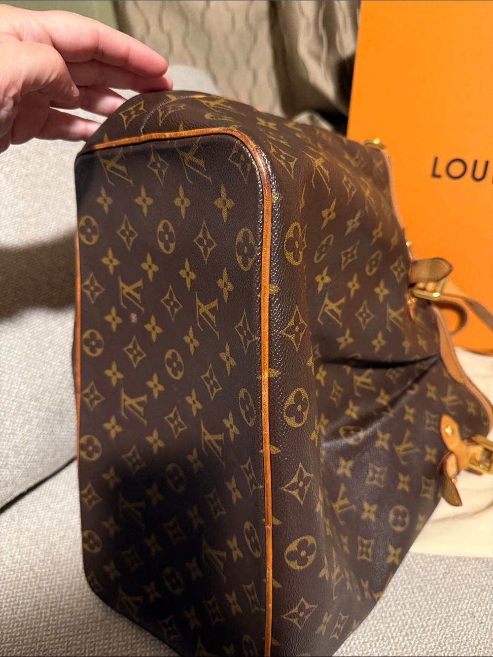 Louis Vuitton Palermo GM Brown Monogram Canvas Shoulder Tote with box Dustbag - Picture 9 of 17